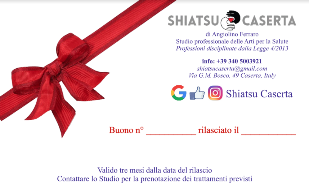 Gift card shiatsu Caserta